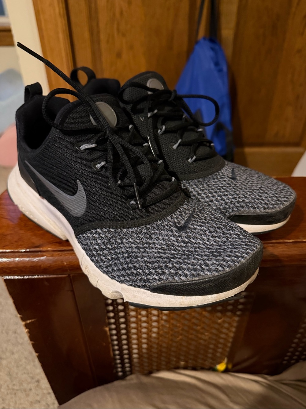 Nike Black and Gray Knit Nike presto fly Sneakers